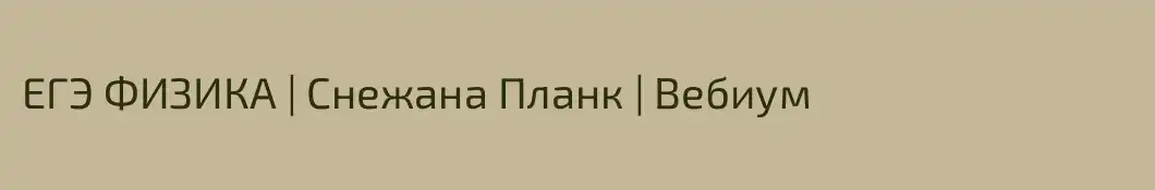 ЕГЭ ФИЗИКА | Снежана Планк | Вебиум
